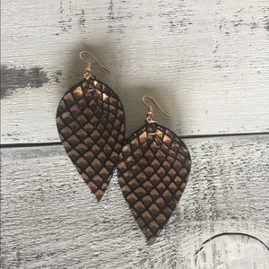 Joanna Gaines Style Genuine Leather Earrings